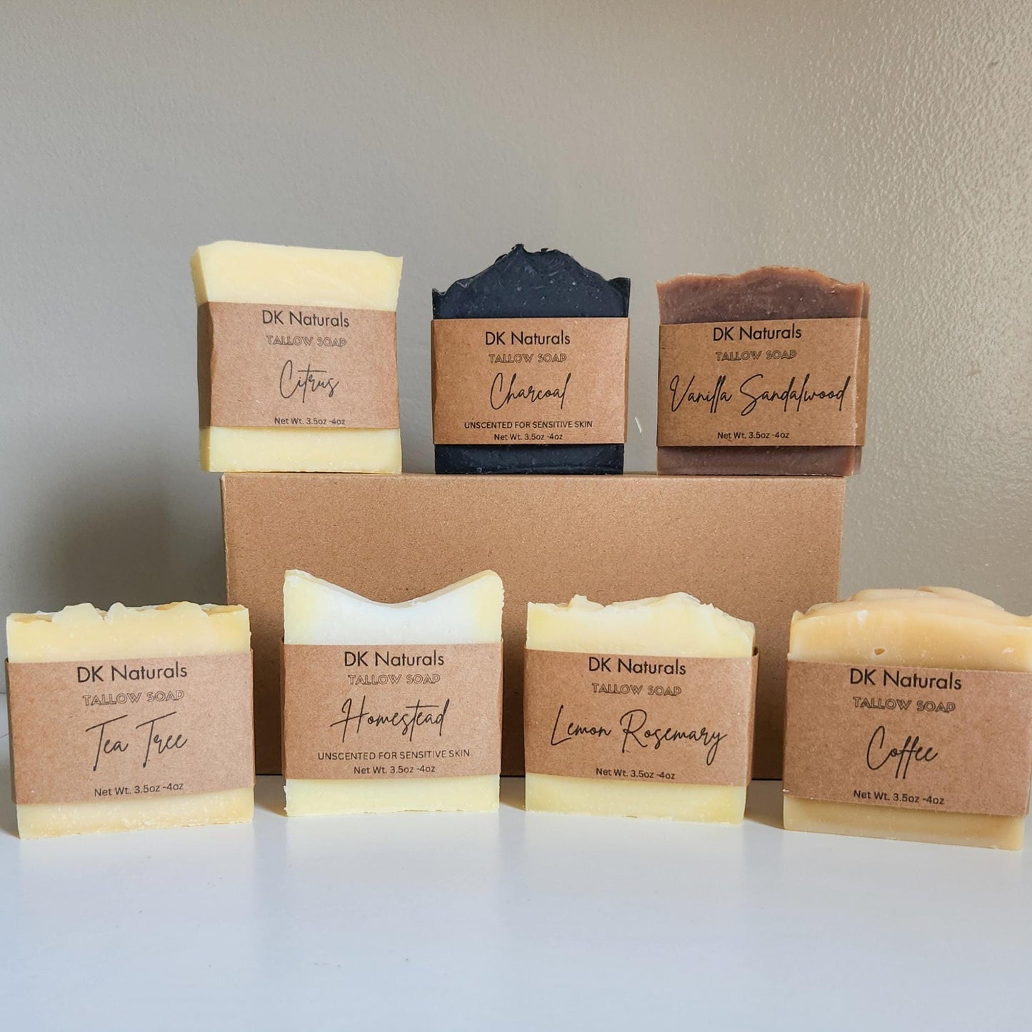 UNSCENTED WITH LUFFA Tallow Bar Soap