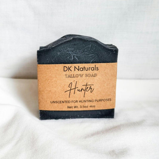 Unscented Charcoal Tallow Soap- Hunter friendly