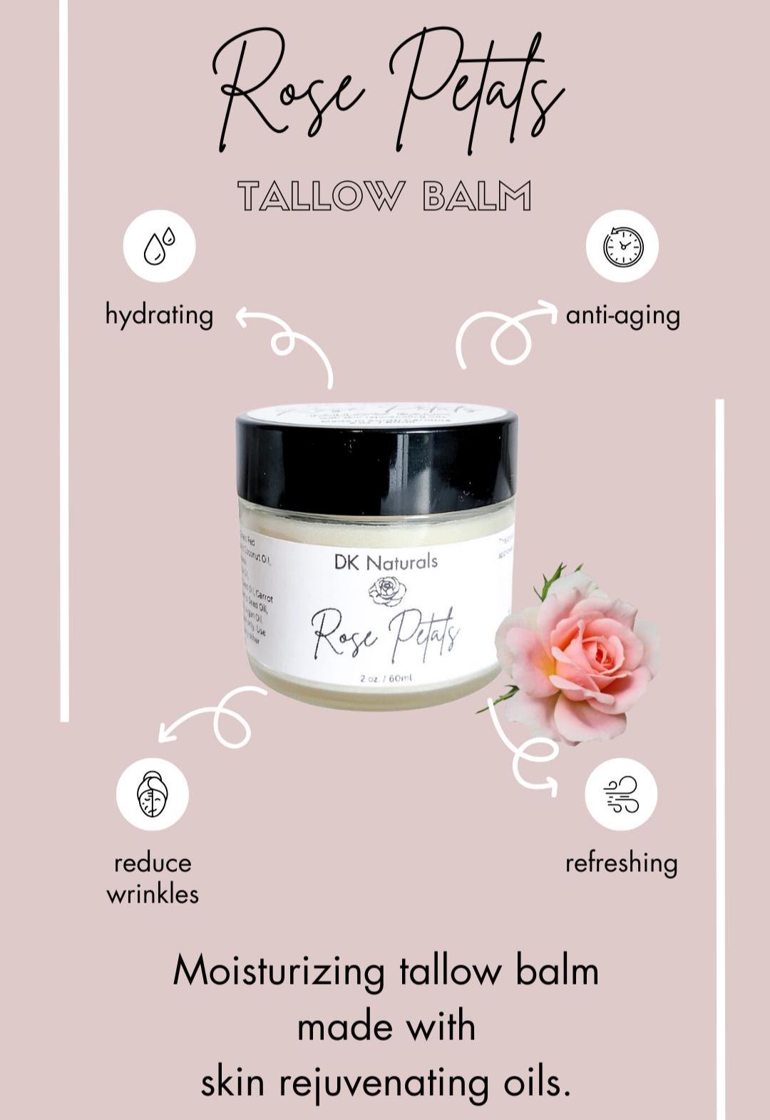 Rose Petals scented Tallow Balm