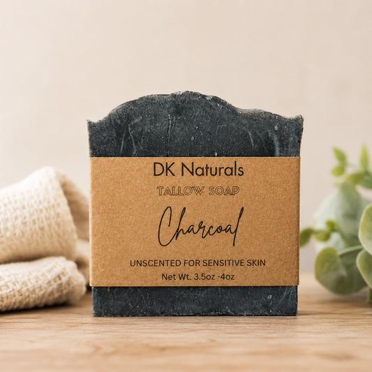 Unscented Charcoal Tallow Soap