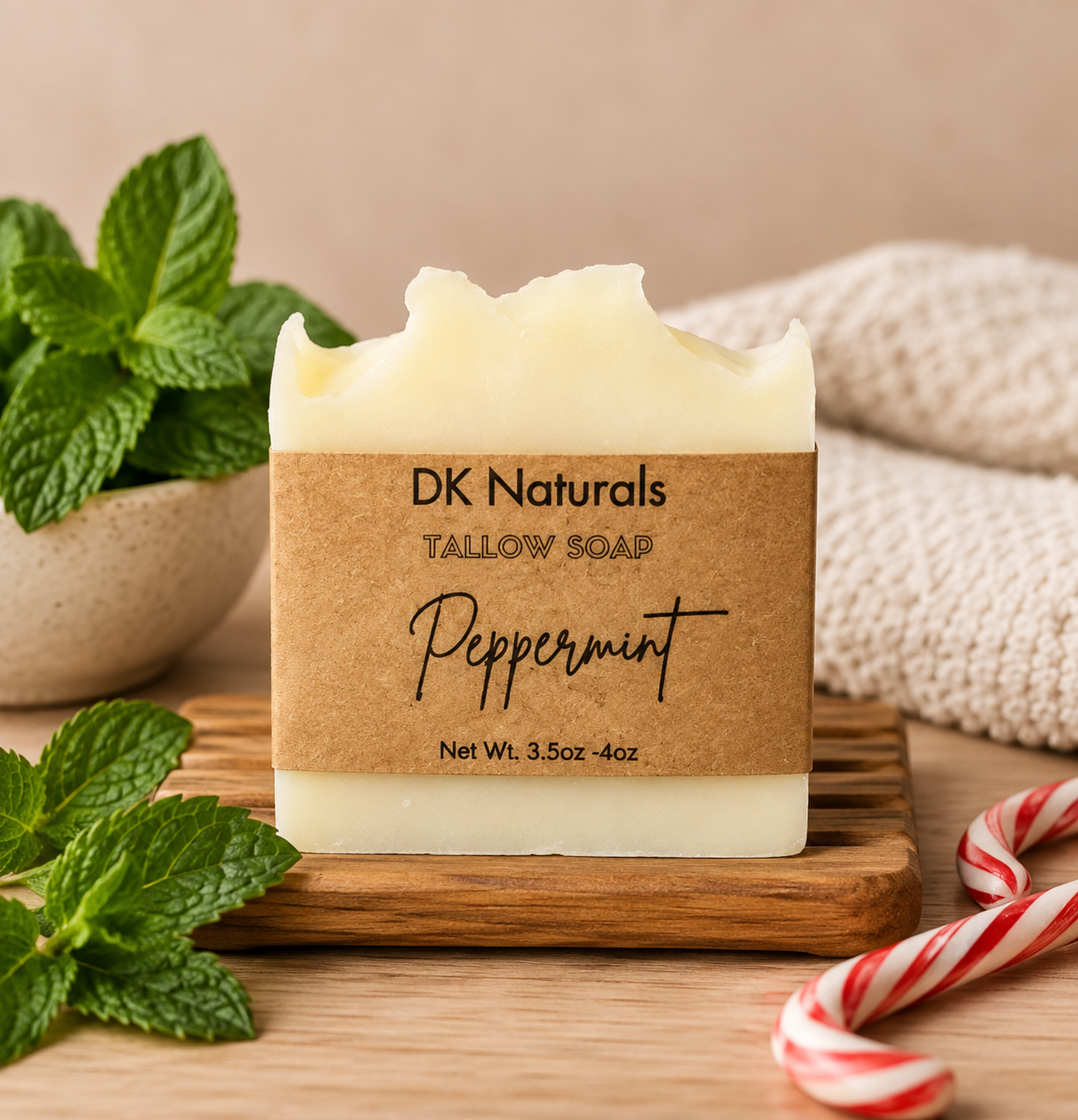 Peppermint Tallow Bar Soap
