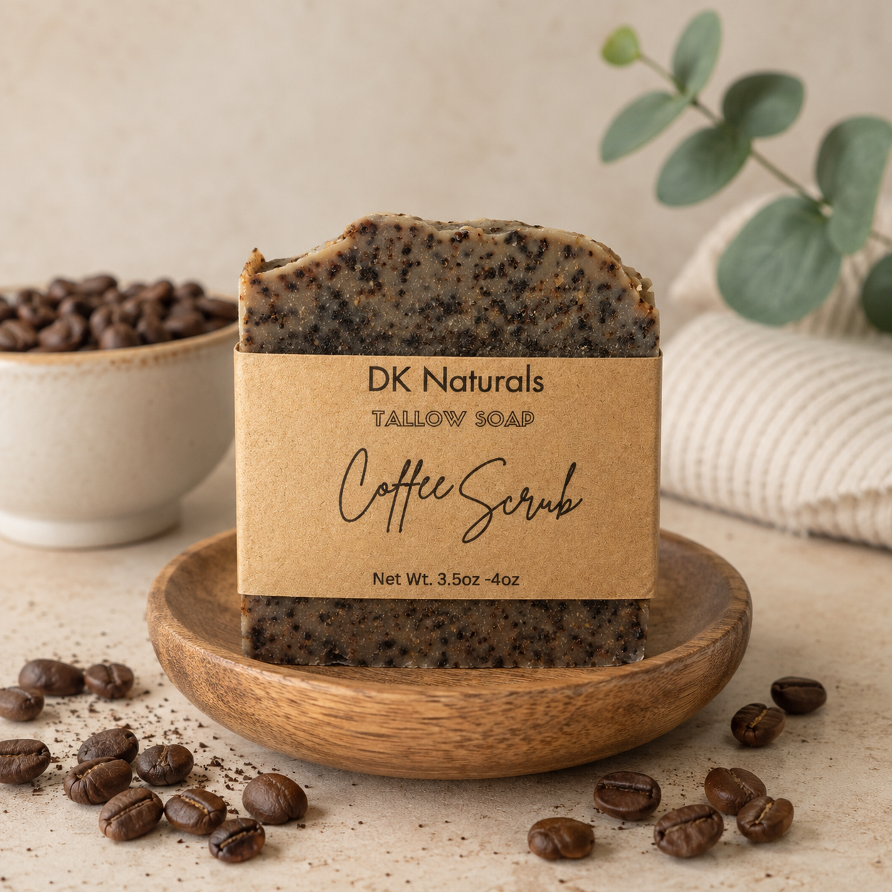 Coffee Scrub Tallow Bar Soap